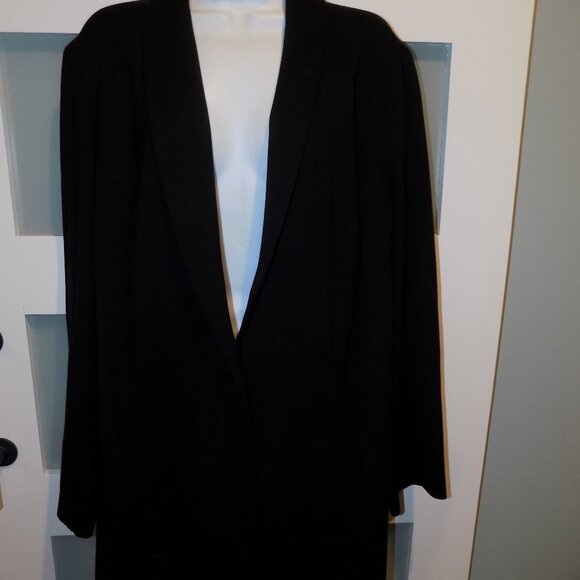 J. Jill Black Ponte Stretch Knit Unstructured One Button Jacket/Blazer Size XL - Picture 1 of 3